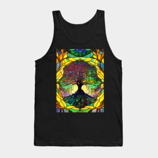 Stained Glass Portal To The Tree Of Life Tank Top